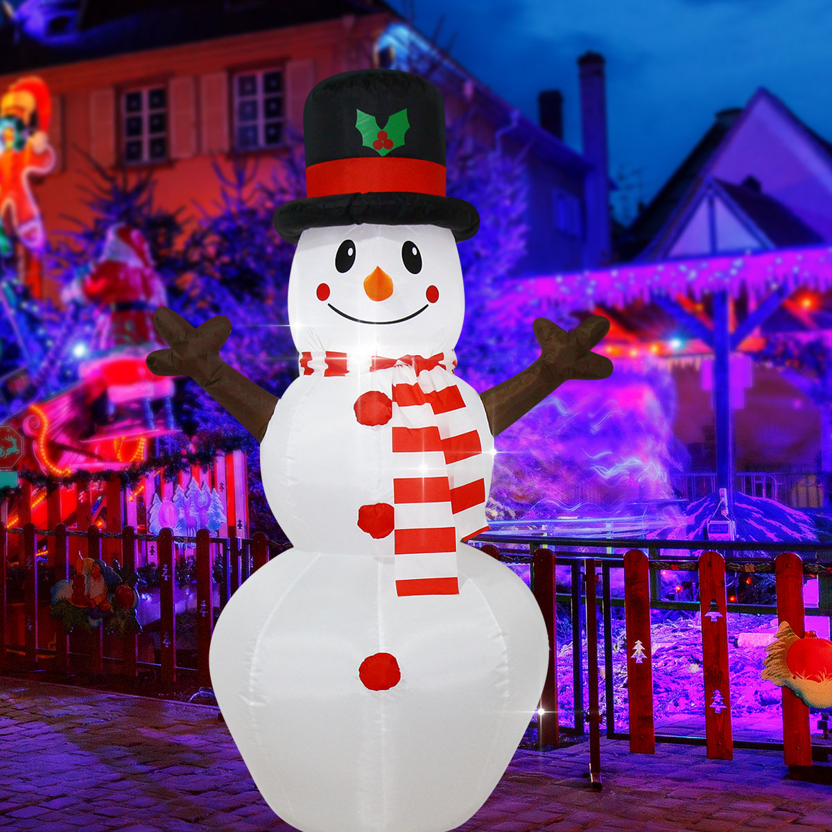Yard Lighting Decor - Christmas Inflatable Outdoor Decorations with LED