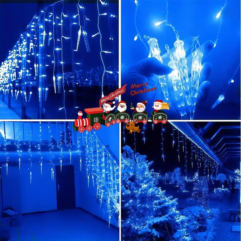 Fairy Light Curtain - 100LEDs Icicle Curtain Lights Christmas Decoration