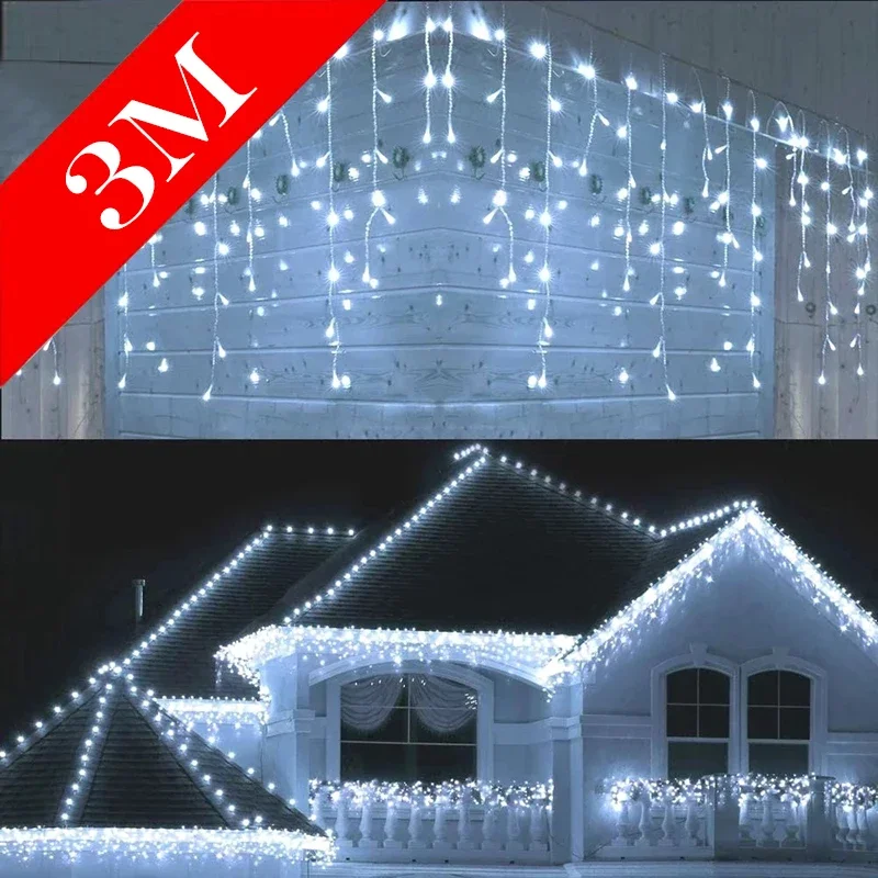 Fairy Light Curtain - Christmas Lights Outdoor Decoration Droop Led