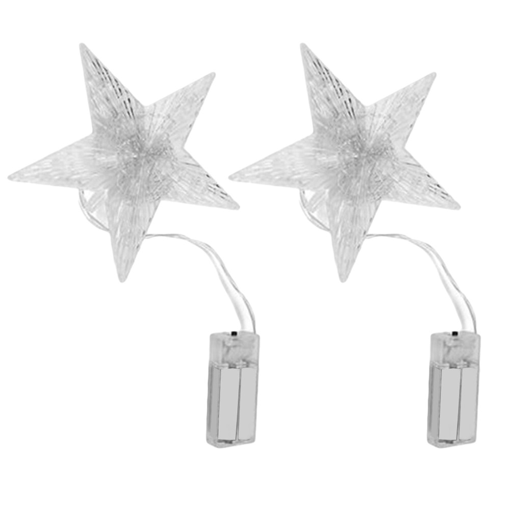 Wall Decor Lighting Tree - 2Pcs Star Shaped Christmas Tree Lights