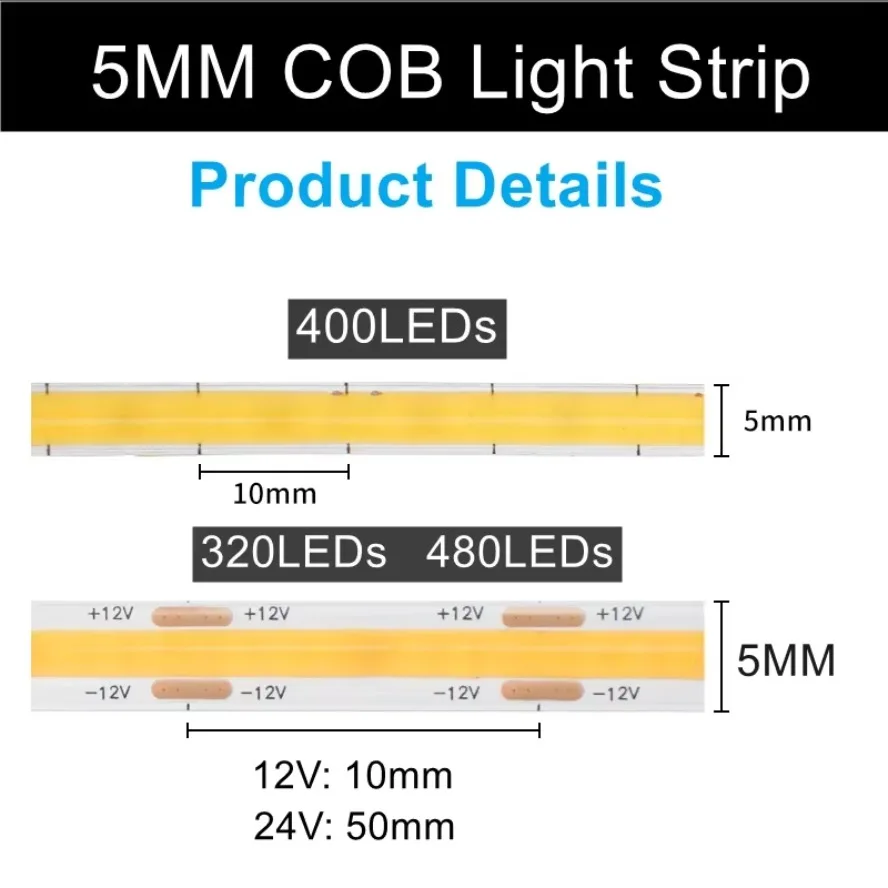 480 400 320 LEDs/m 12V 24V 5m  - Lighting Decor And More ulasan dan harga
