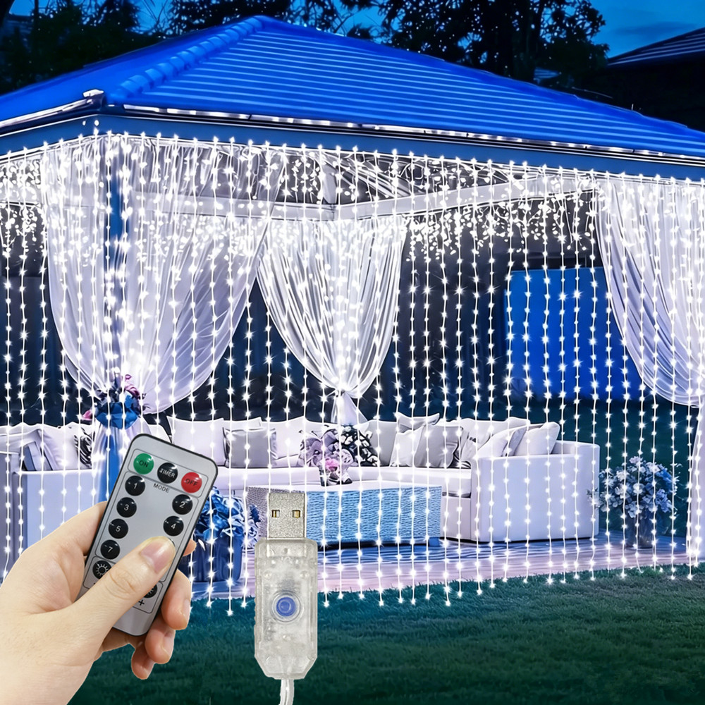 3/4/6m Fairy Lamp with 8 Mode  - Fairy Light Curtain ulasan dan harga