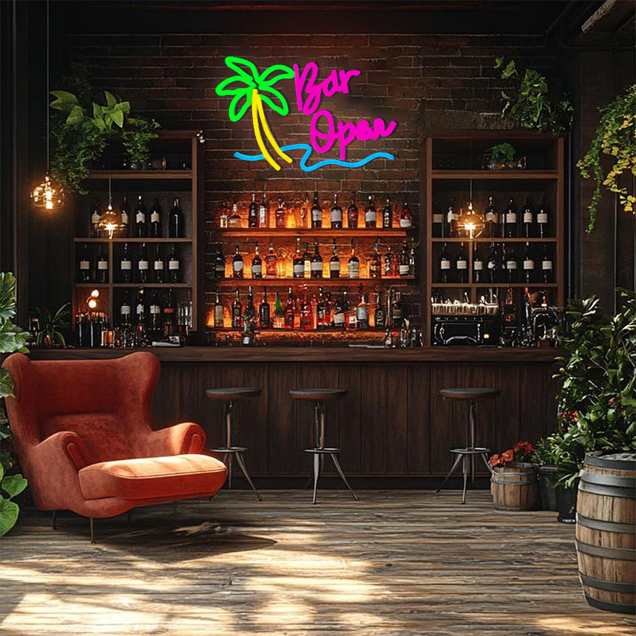 Bar Open Sign for Business, Ne - Wall Decor Lighting Tree ulasan dan harga