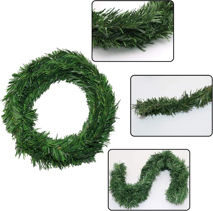 Artificial Pine Christmas Wrea - Wall Decor Lighting Tree ulasan dan harga