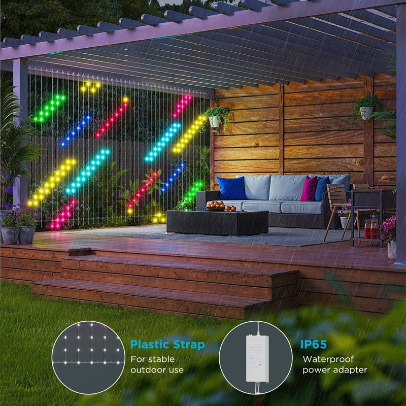 400 RGBIC LED Smart Curtain Fa - Fairy Light Curtain ulasan dan harga