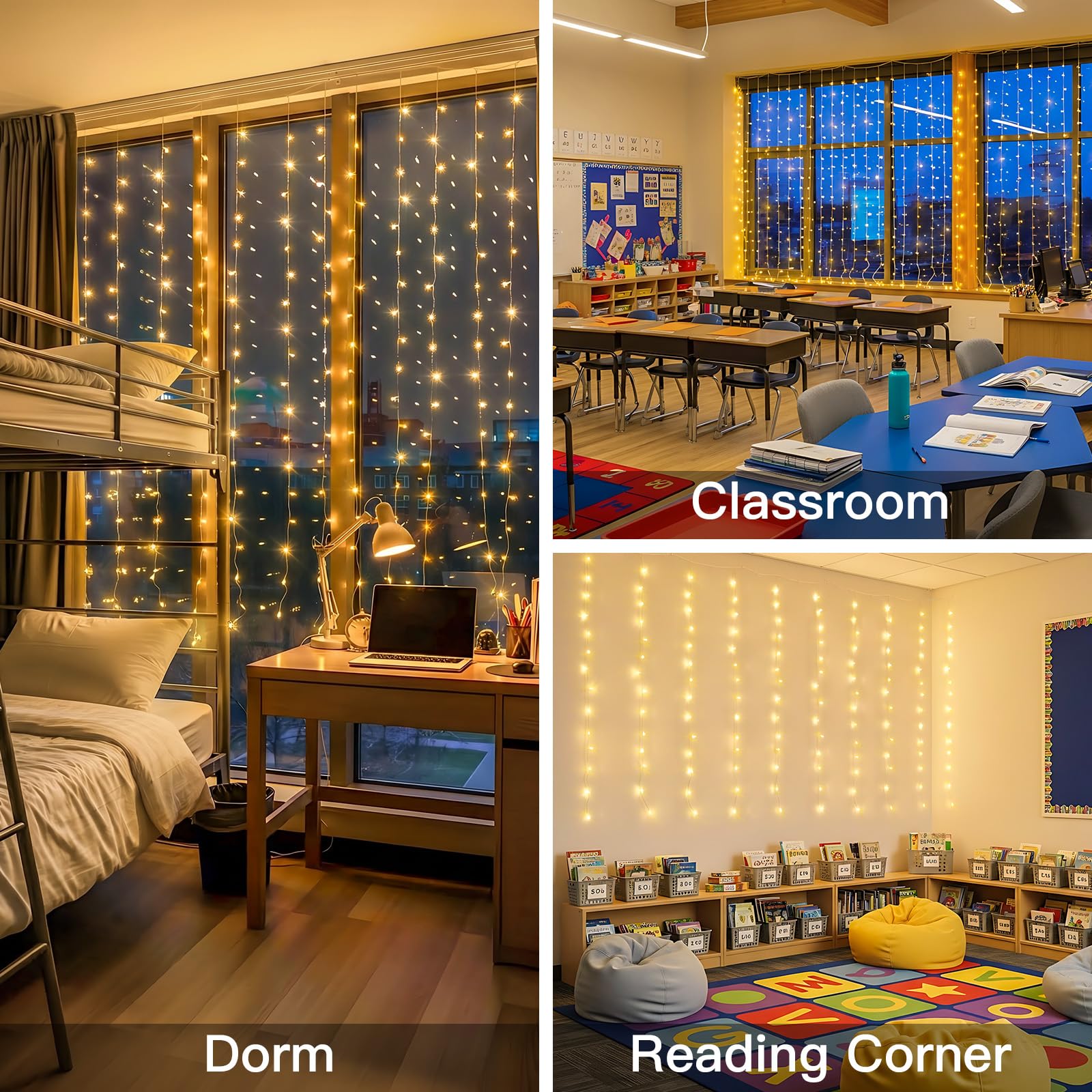 1PC  3M*3M  8 Lighting Modes F - Fairy Light Curtain ulasan dan harga