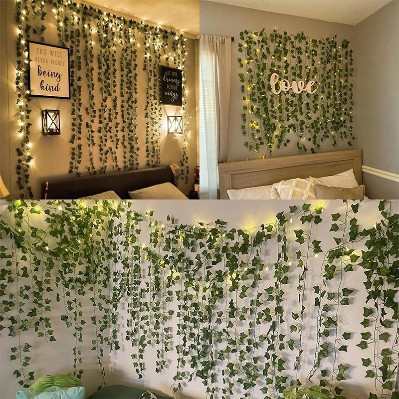 Green Ivy 210cm LED Light Stri - Wall Decor Lighting Tree ulasan dan harga