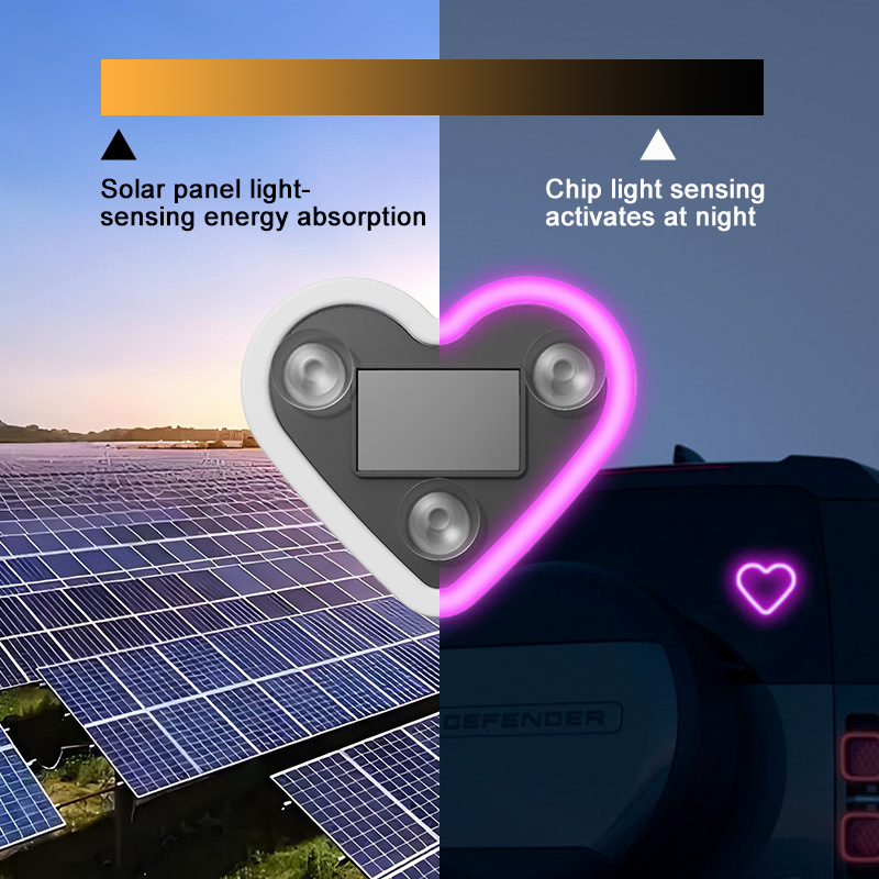 Solar-Powered Heart-Shaped Car - Lighting Decor Inc ulasan dan harga