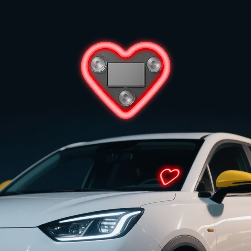 Solar-Powered Heart-Shaped Car - Lighting Decor Inc ulasan dan harga