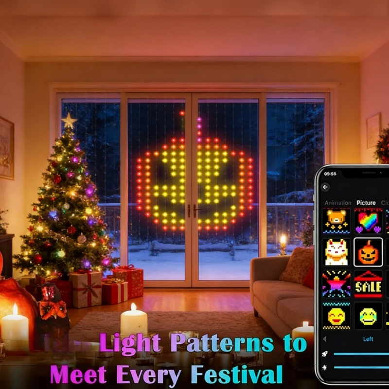 Smart 400LED Curtain Lights, M - Fairy Light Curtain ulasan dan harga