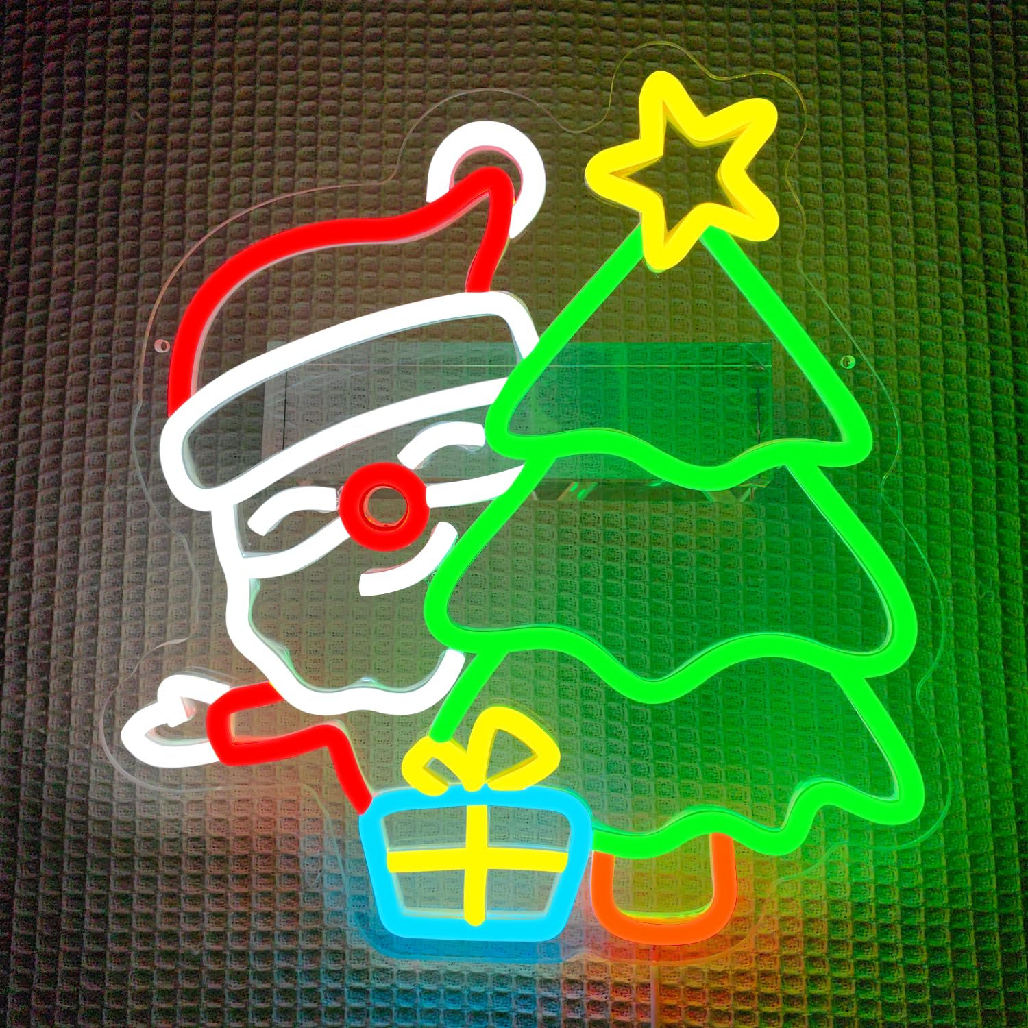 Santa Neon Sign for Wall Decor - Wall Decor Lighting Tree ulasan dan harga