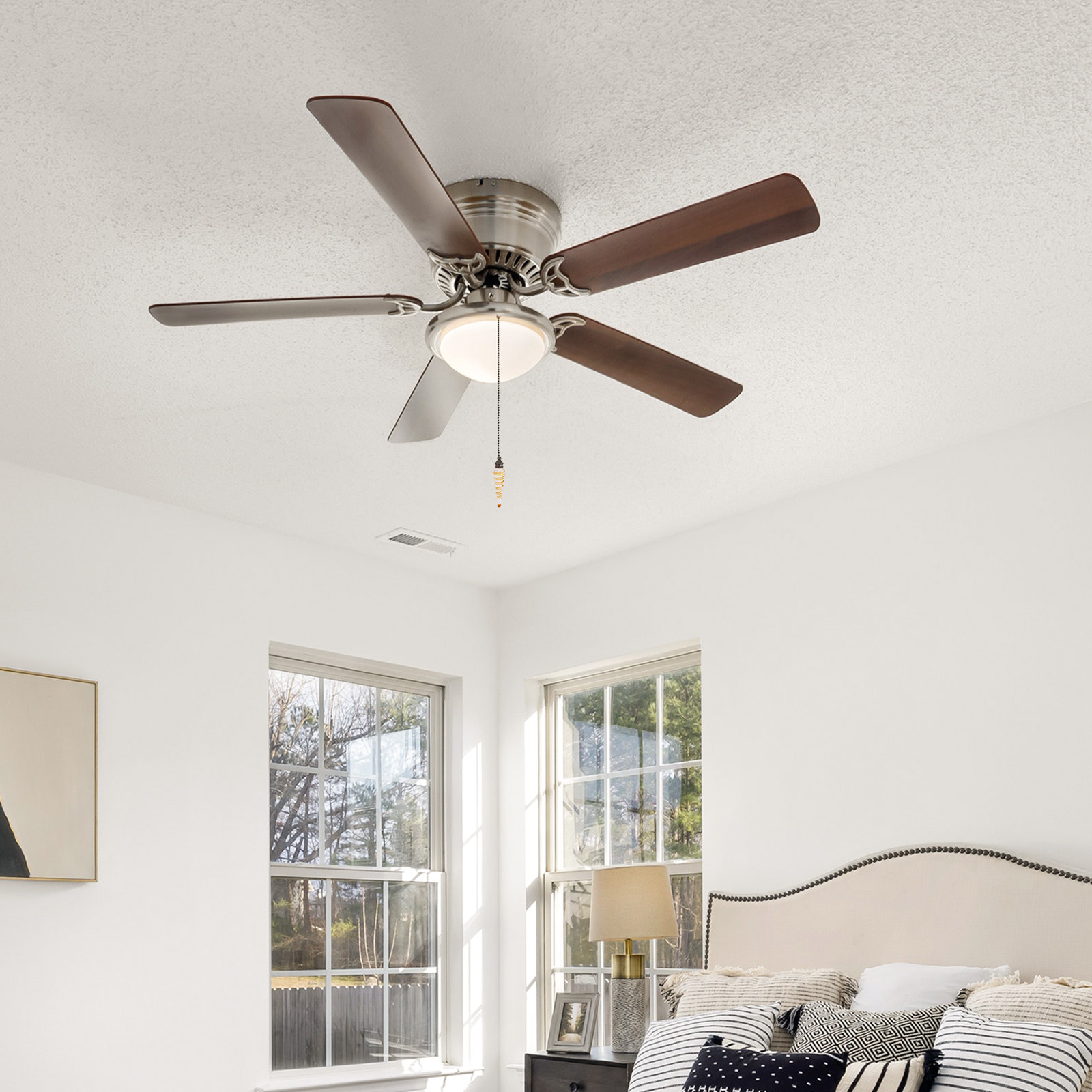 Glass and Metal Fan Pull Chain - Decor Lighting Ceiling Fans ulasan dan harga
