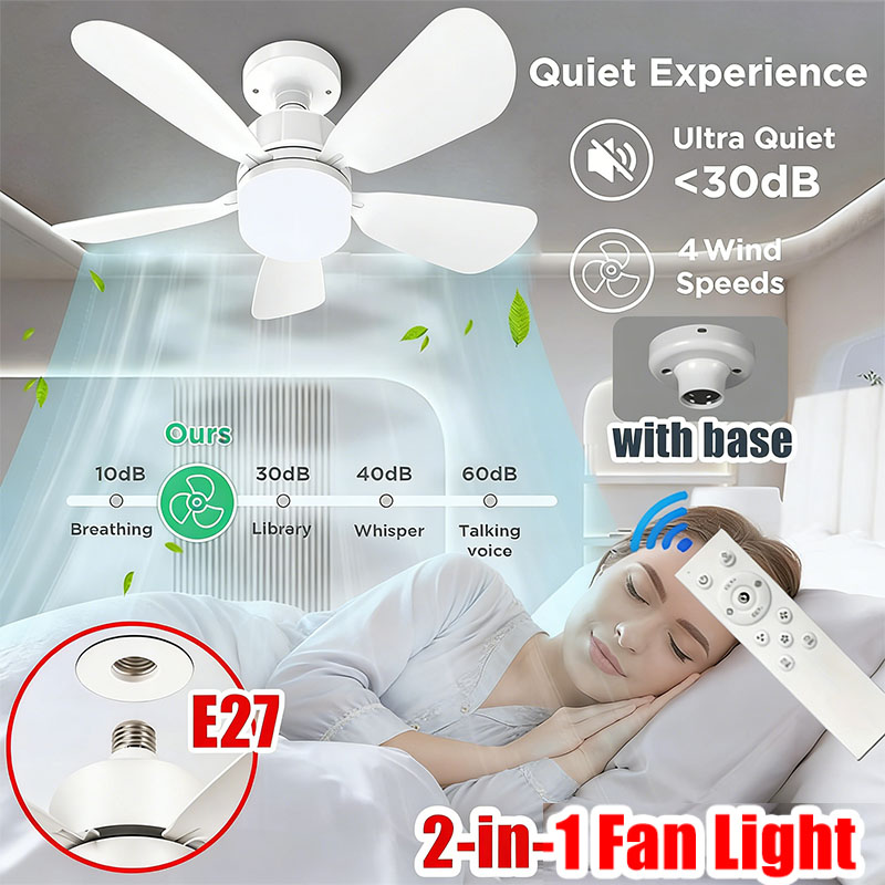 E27 Screw Ceiling Fan Light wi - Decor Lighting Ceiling Fans ulasan dan harga