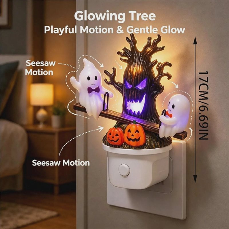 YANA50I Halloween Decor For Be - Wall Decor Lighting Tree ulasan dan harga