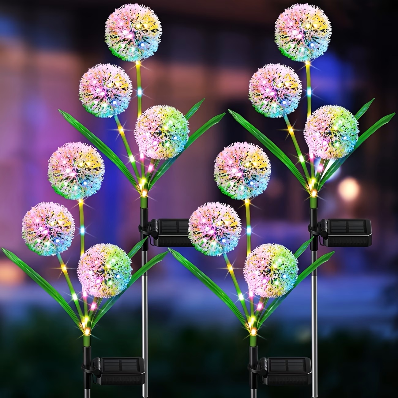 4PC 3 Head Solar LED Dandelion - Fairy Light Curtain ulasan dan harga