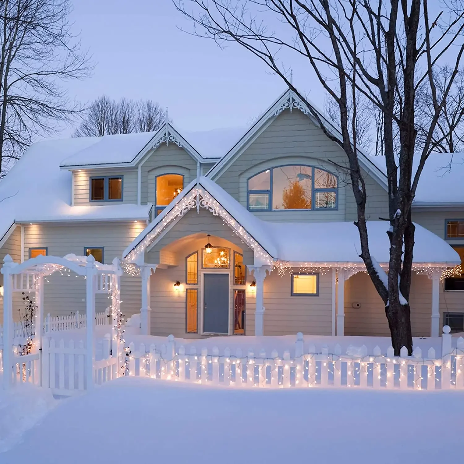 Christmas Lights Outdoor Decor - Fairy Light Curtain ulasan dan harga