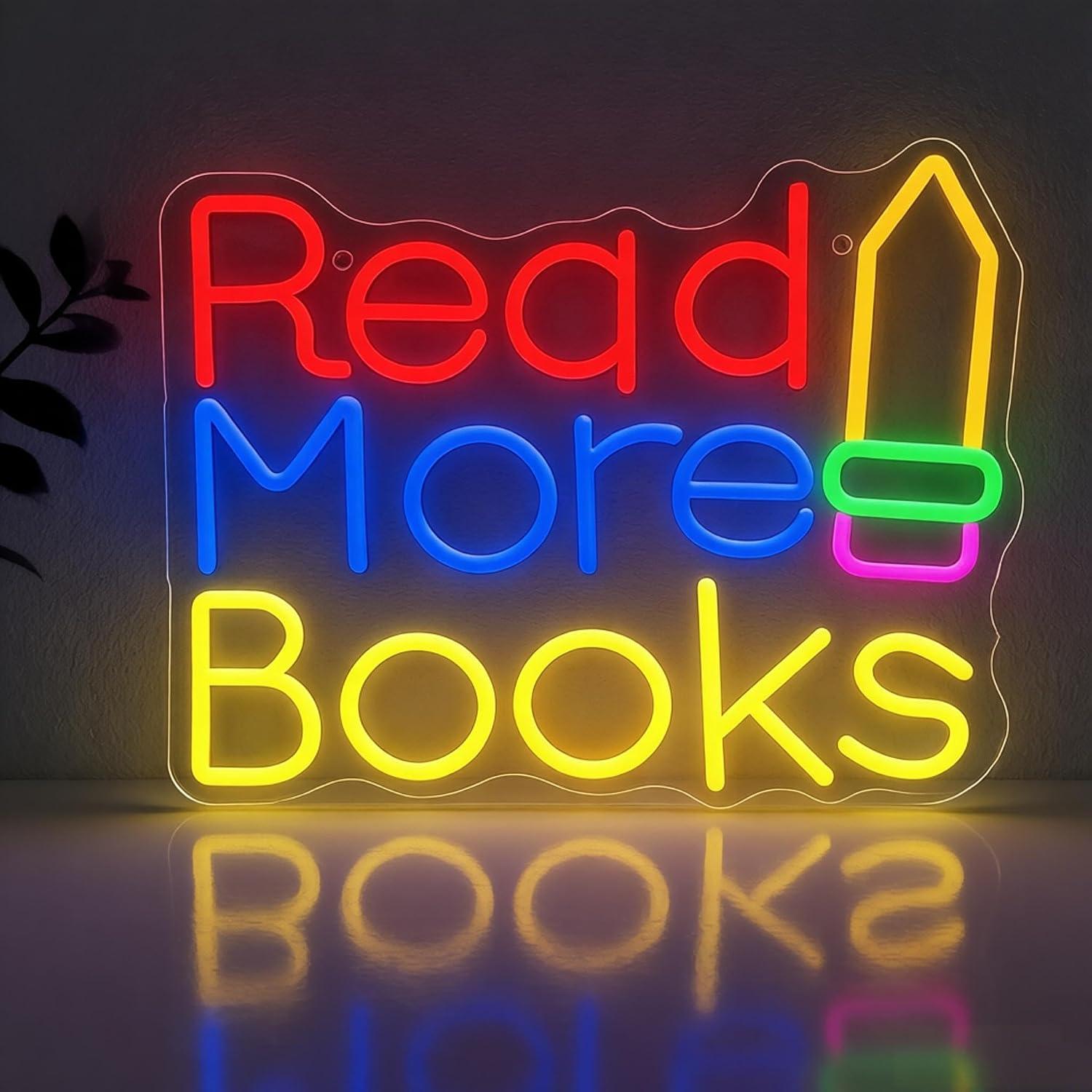 Read More Books Neon Sign USB  - Lighting Decor And More ulasan dan harga