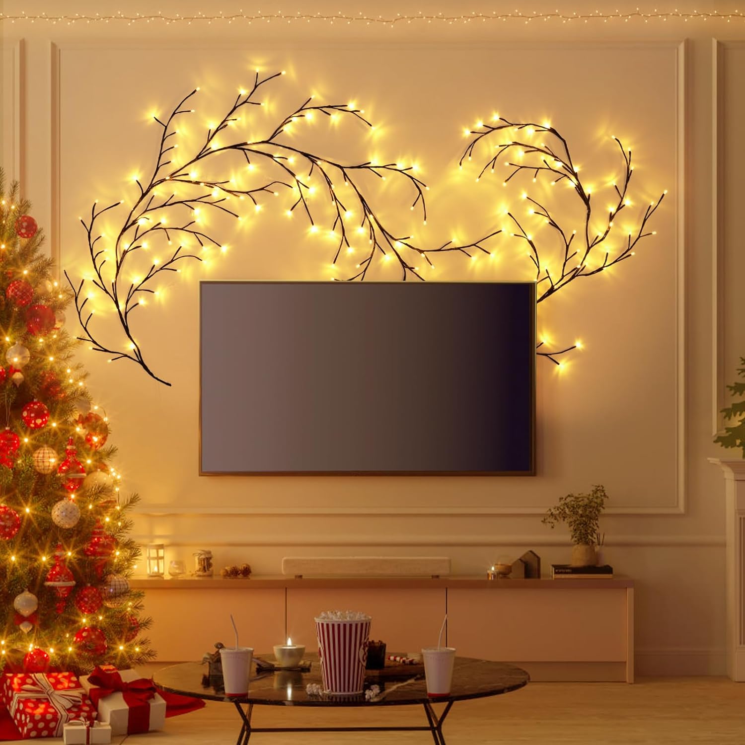 96LEDS Bendable Willow Vine Li - Wall Decor Lighting Tree ulasan dan harga