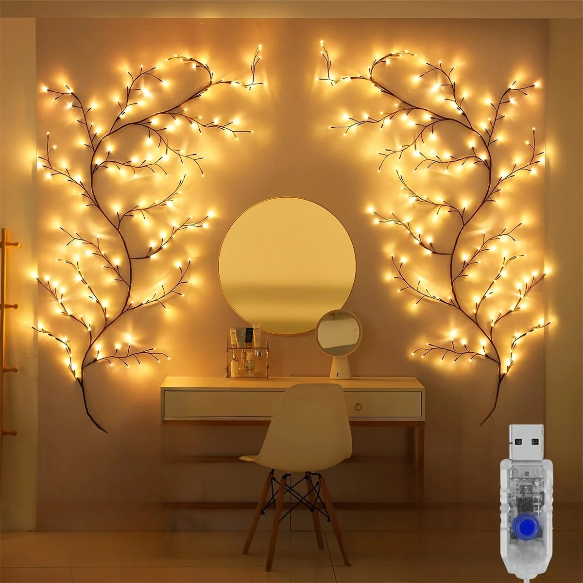 96LEDS Bendable Willow Vine Li - Wall Decor Lighting Tree ulasan dan harga