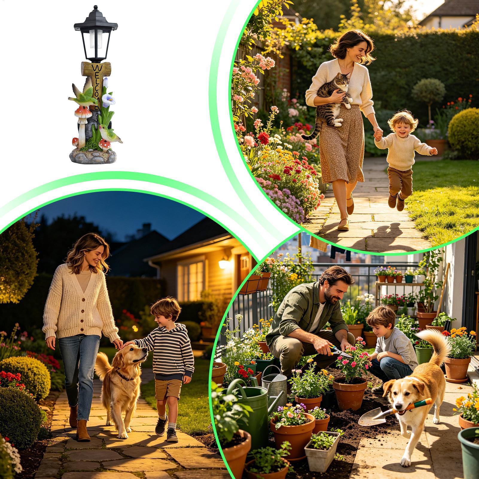 Solar Garden Lights Statue Aut - Yard Lighting Decor ulasan dan harga