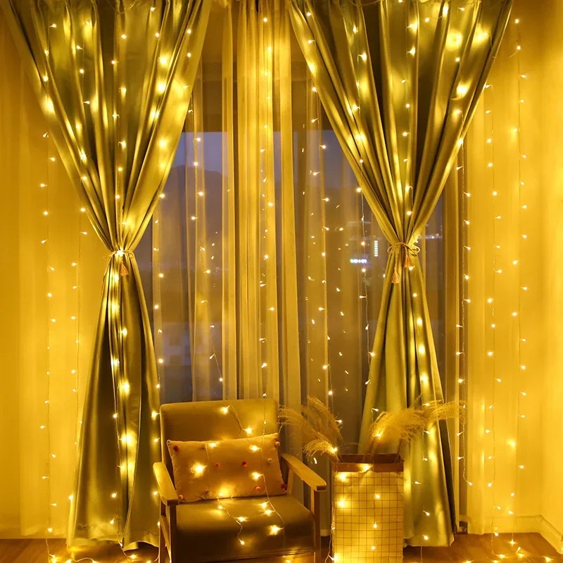4/6M/8 Mode Curtain Garland on - Fairy Light Curtain ulasan dan harga
