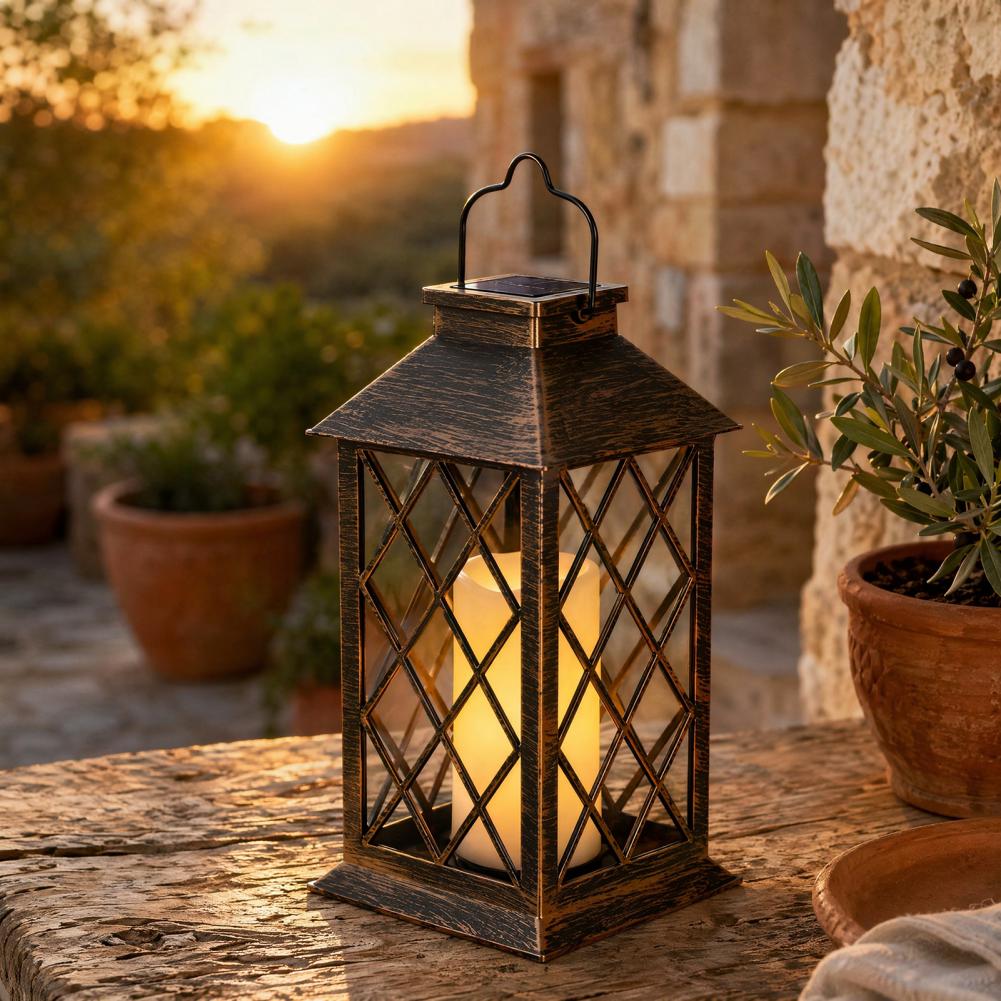 Retro Solar Lantern, Outdoor S - Yard Lighting Decor ulasan dan harga