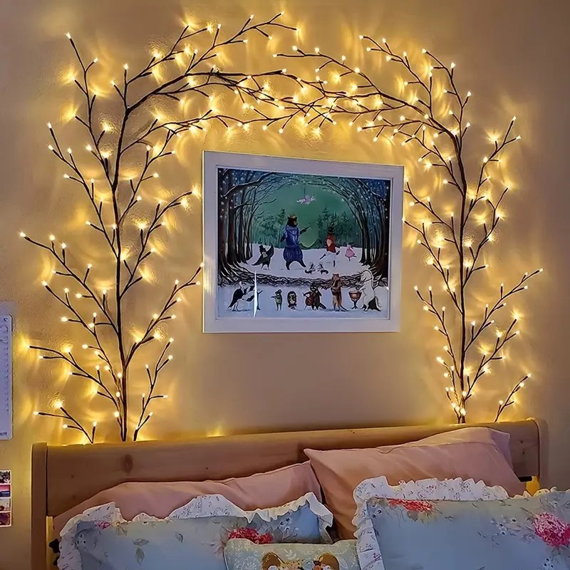 144 LEDs String Light Tree Bra - Wall Decor Lighting Tree ulasan dan harga