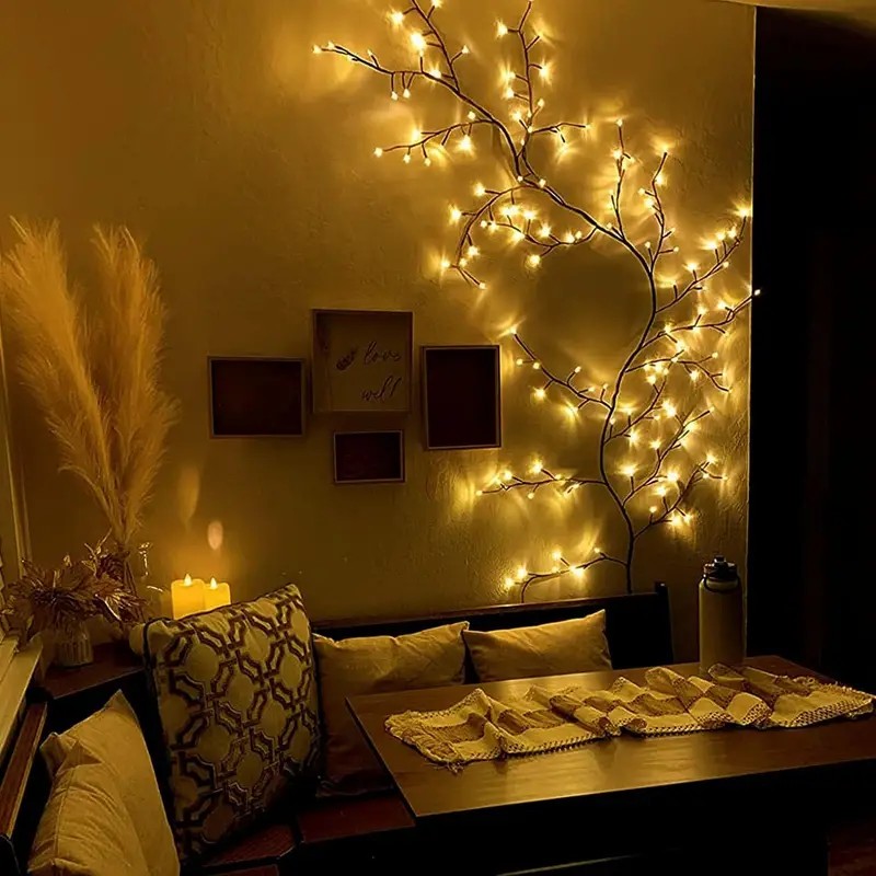 144 LEDs String Light Tree Bra - Wall Decor Lighting Tree ulasan dan harga