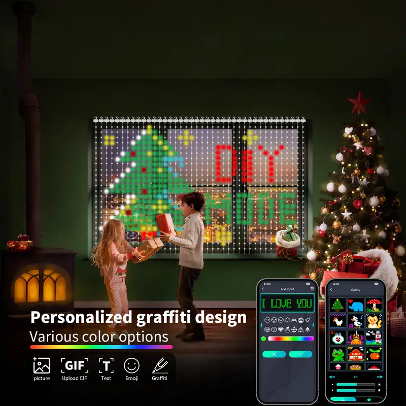 Smart RGB Pixel Curtain Lights - Fairy Light Curtain ulasan dan harga