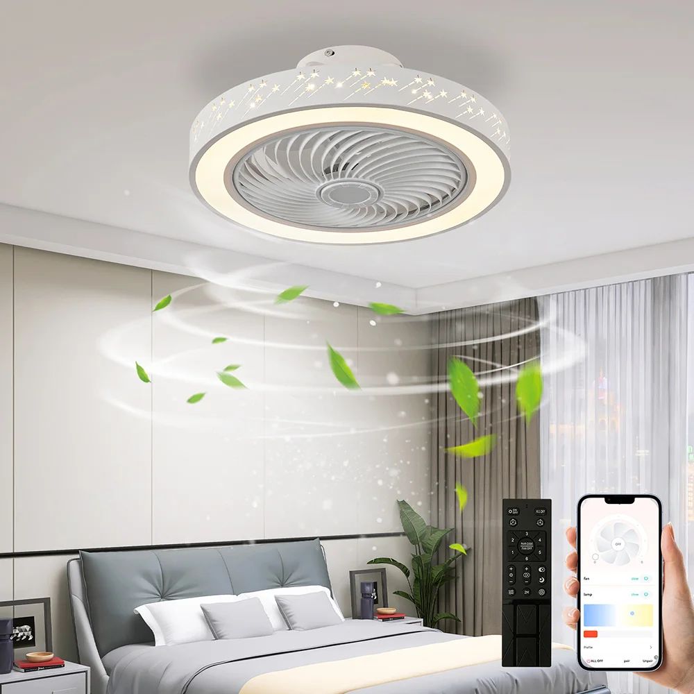 Smart App ceiling fan 46CM fan - Decor Lighting Ceiling Fans ulasan dan harga