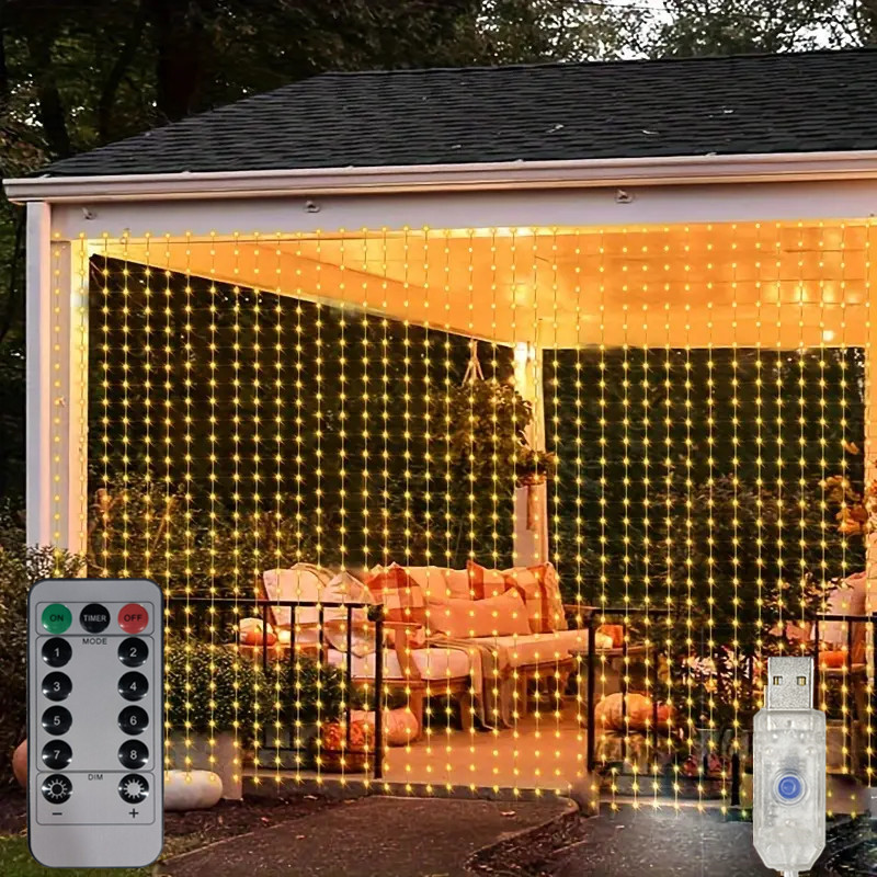 LED Garland Fairy Light Garden - Fairy Light Curtain ulasan dan harga