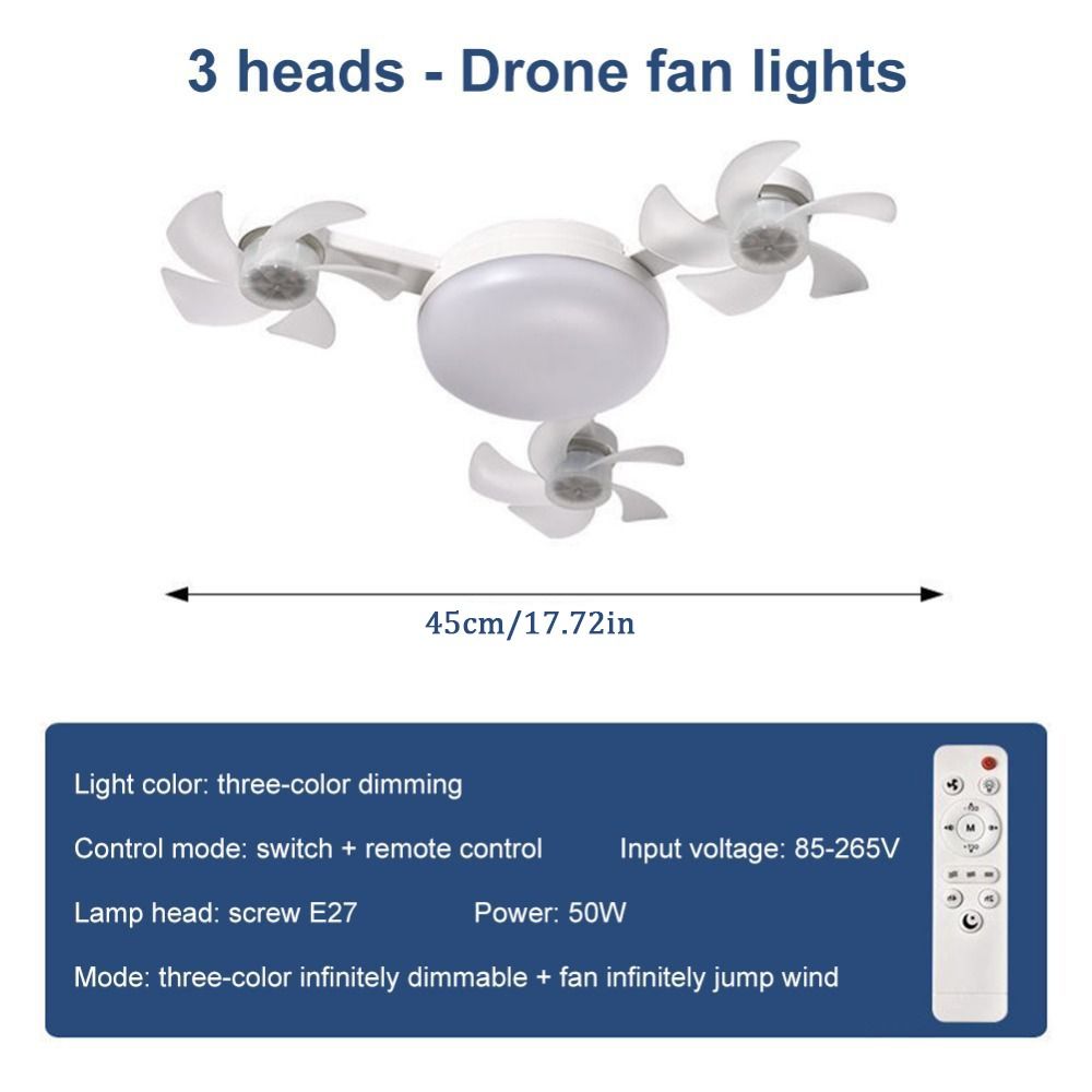 Simple 2 in 1 Ceiling Fan Remo - Decor Lighting Ceiling Fans ulasan dan harga
