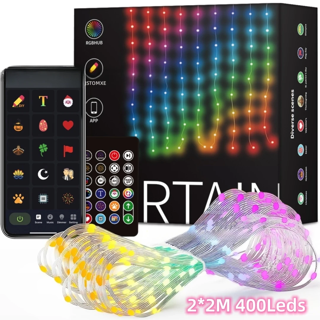 USB Smart APP Animated Curtain - Fairy Light Curtain ulasan dan harga