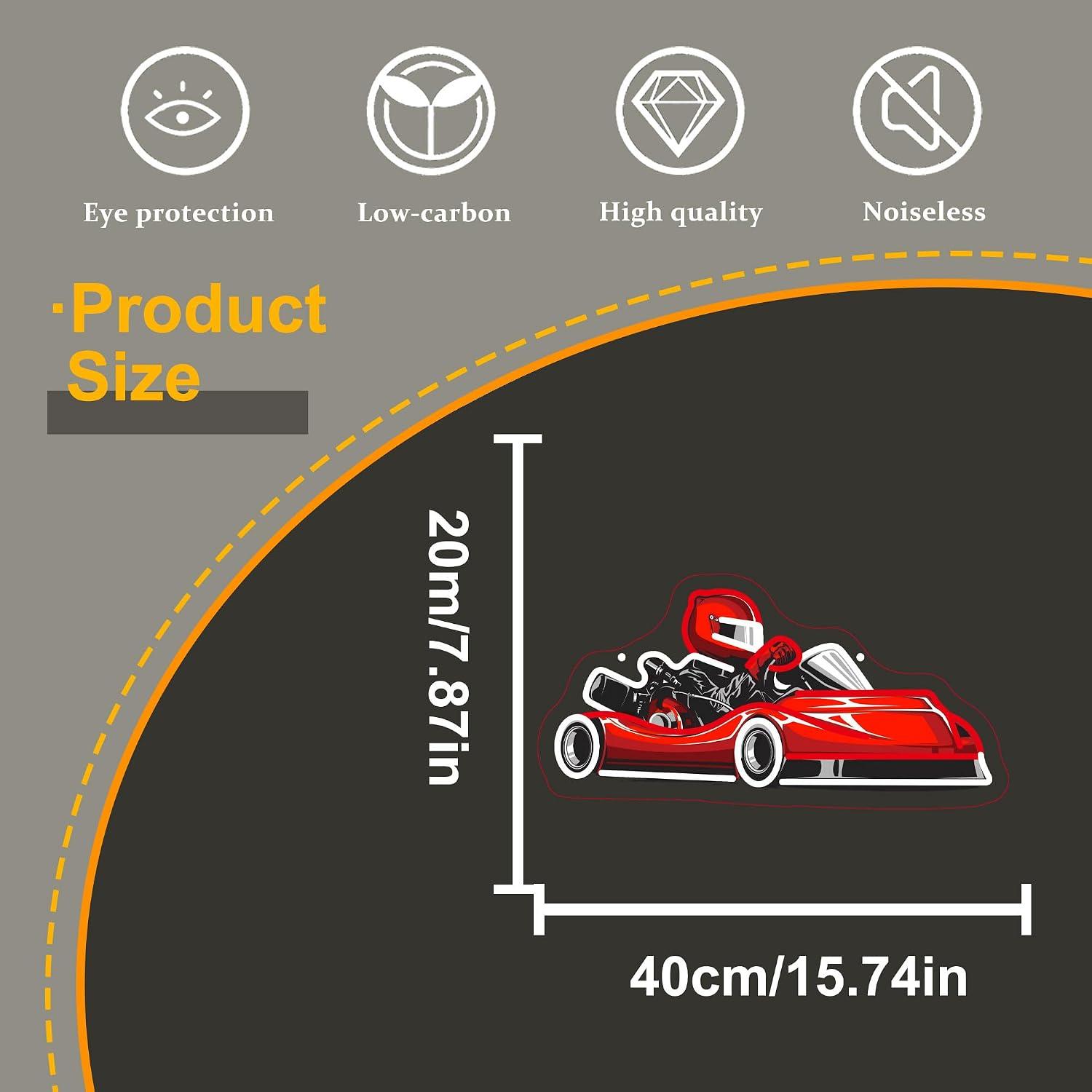 Go Kart Racer Neon Sign USB Di - Decor Kart Lighting ulasan dan harga