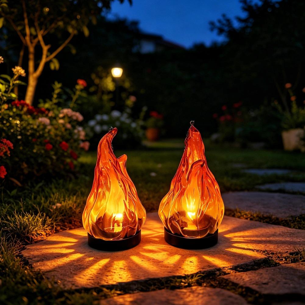 Solar Flame Hanging Lantern Li - Yard Lighting Decor ulasan dan harga