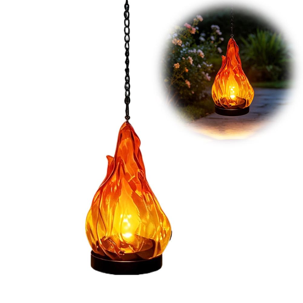 Solar Flame Hanging Lantern Li - Yard Lighting Decor ulasan dan harga