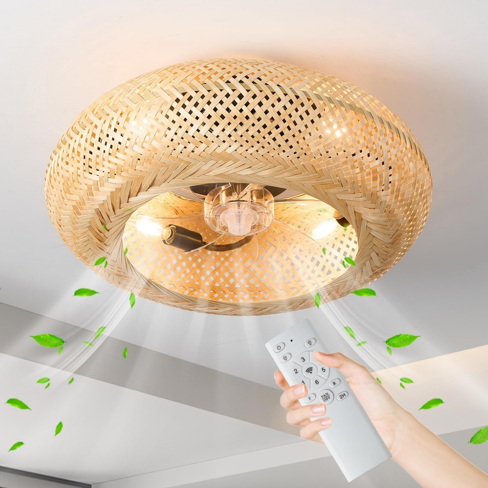 Bamboo Remote Control Ceiling  - Decor Lighting Ceiling Fans ulasan dan harga
