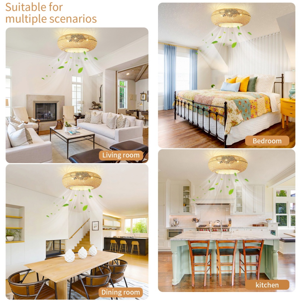 Bamboo Remote Control Ceiling  - Decor Lighting Ceiling Fans ulasan dan harga