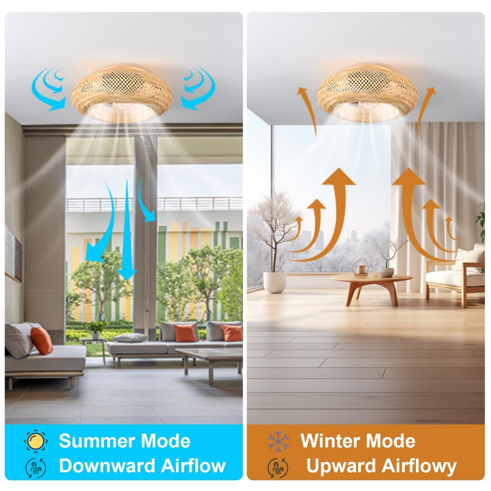 Bamboo Remote Control Ceiling  - Decor Lighting Ceiling Fans ulasan dan harga