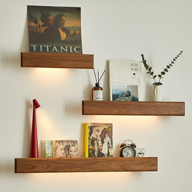 Solid Wood Wall Storage Shelf  - Lighting And Decor Magazine ulasan dan harga