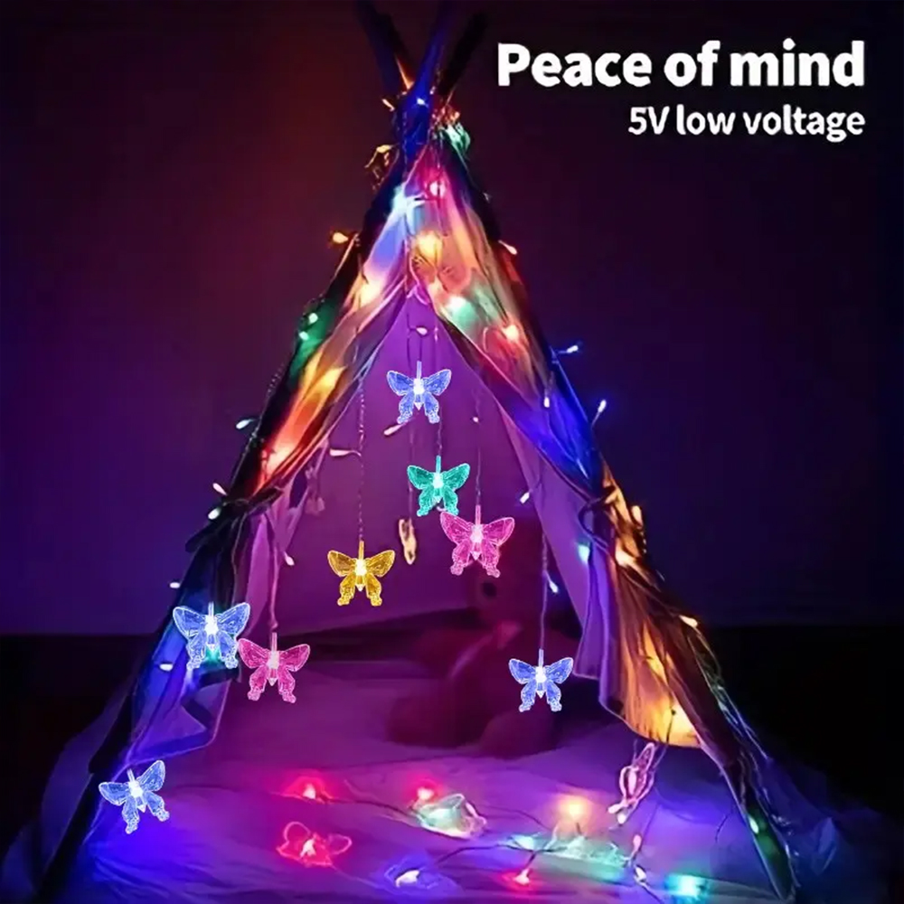 LED Butterfly Curtain String L - Fairy Light Curtain ulasan dan harga