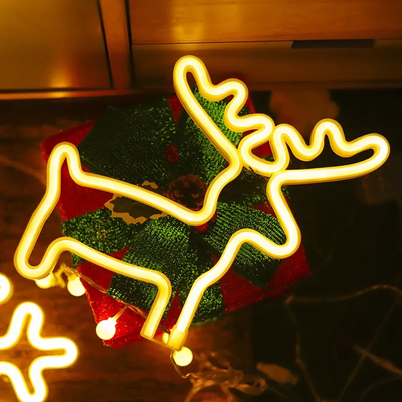 LED Christmas Socks Neon Sign  - Wall Decor Lighting Tree ulasan dan harga