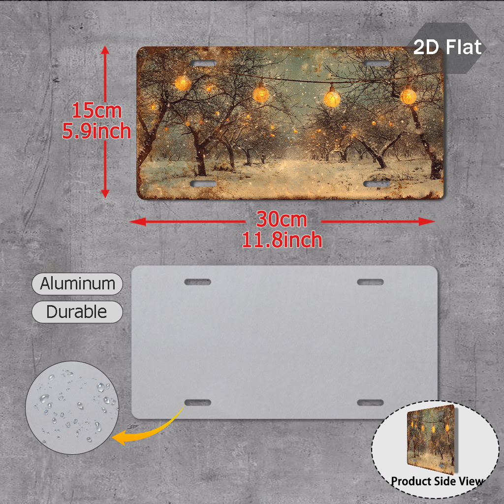 2D Flat Printing Winter Light  - Wall Decor Lighting Tree ulasan dan harga
